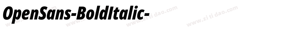OpenSans-BoldItalic字体转换