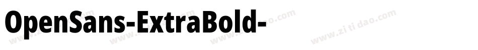 OpenSans-ExtraBold字体转换