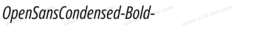OpenSansCondensed-Bold字体转换