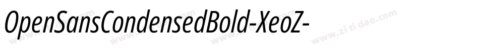 OpenSansCondensedBold-XeoZ字体转换