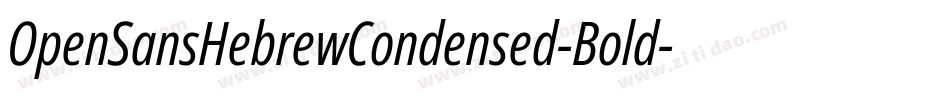 OpenSansHebrewCondensed-Bold字体转换