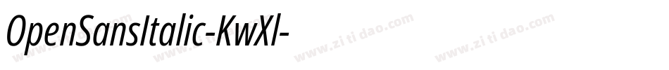OpenSansItalic-KwXl字体转换