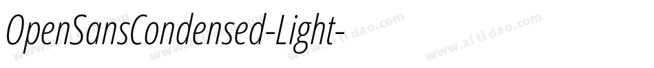OpenSansCondensed-Light字体转换
