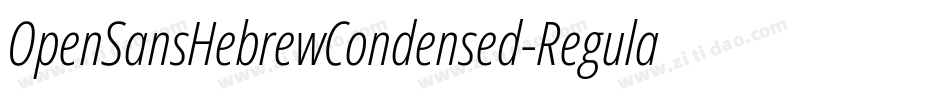 OpenSansHebrewCondensed-Regular字体转换