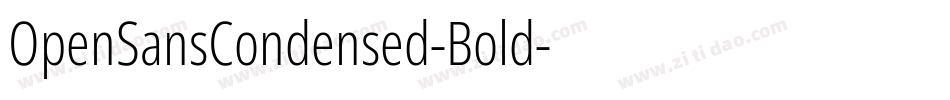 OpenSansCondensed-Bold字体转换