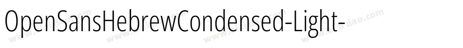 OpenSansHebrewCondensed-Light字体转换