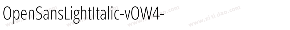 OpenSansLightItalic-vOW4字体转换