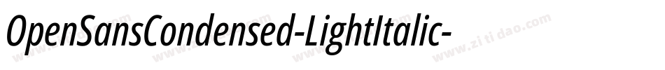 OpenSansCondensed-LightItalic字体转换