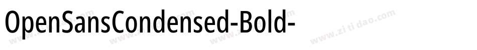 OpenSansCondensed-Bold字体转换