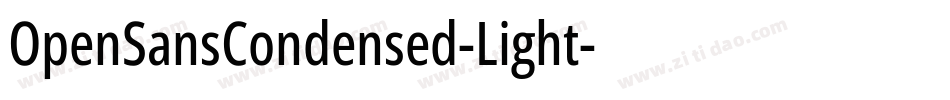OpenSansCondensed-Light字体转换