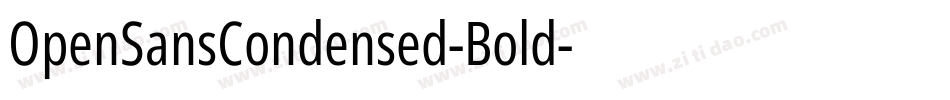 OpenSansCondensed-Bold字体转换