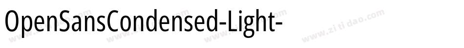 OpenSansCondensed-Light字体转换