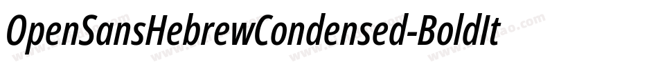 OpenSansHebrewCondensed-BoldItalic字体转换