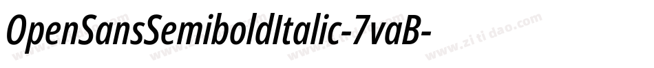 OpenSansSemiboldItalic-7vaB字体转换