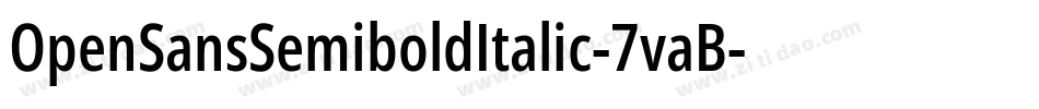 OpenSansSemiboldItalic-7vaB字体转换