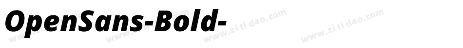 OpenSans-Bold字体转换