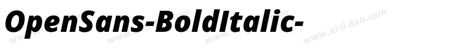 OpenSans-BoldItalic字体转换