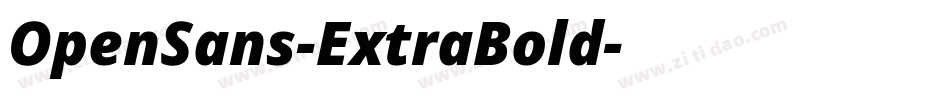 OpenSans-ExtraBold字体转换