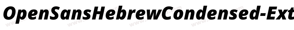 OpenSansHebrewCondensed-ExtraBoldItalic字体转换