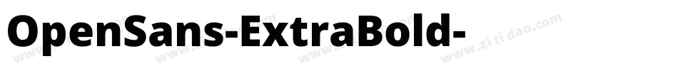 OpenSans-ExtraBold字体转换