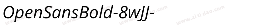 OpenSansBold-8wJJ字体转换