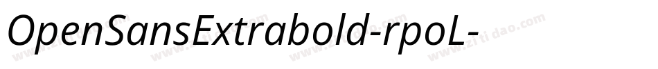 OpenSansExtrabold-rpoL字体转换