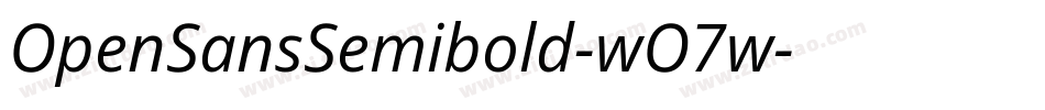 OpenSansSemibold-wO7w字体转换