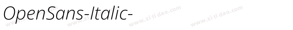OpenSans-Italic字体转换 OpenSans-Italic字体转换