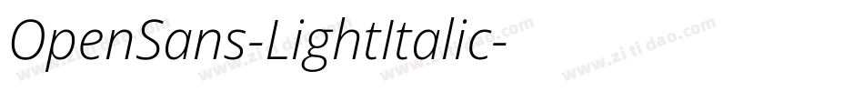 OpenSans-LightItalic字体转换