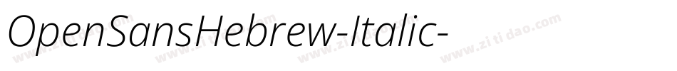 OpenSansHebrew-Italic字体转换