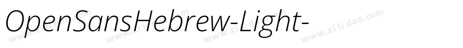 OpenSansHebrew-Light字体转换