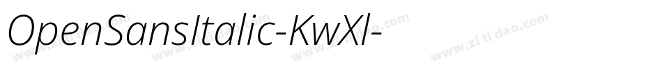 OpenSansItalic-KwXl字体转换
