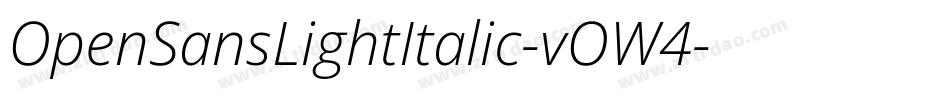 OpenSansLightItalic-vOW4字体转换