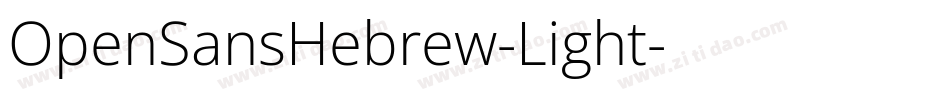 OpenSansHebrew-Light字体转换