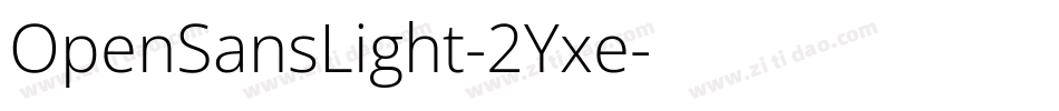 OpenSansLight-2Yxe字体转换