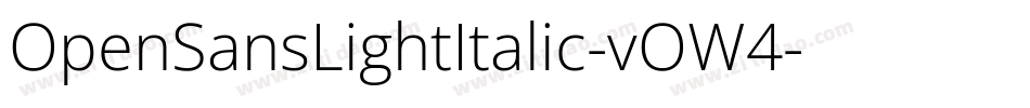 OpenSansLightItalic-vOW4字体转换