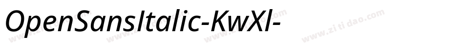 OpenSansItalic-KwXl字体转换