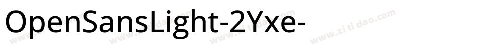 OpenSansLight-2Yxe字体转换