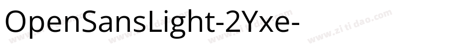 OpenSansLight-2Yxe字体转换