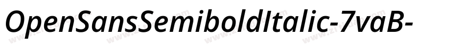 OpenSansSemiboldItalic-7vaB字体转换
