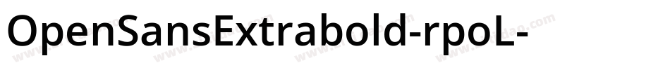 OpenSansExtrabold-rpoL字体转换