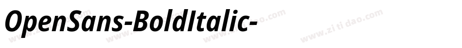 OpenSans-BoldItalic字体转换