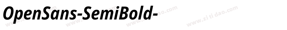 OpenSans-SemiBold字体转换