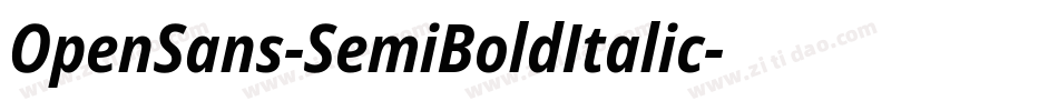 OpenSans-SemiBoldItalic字体转换