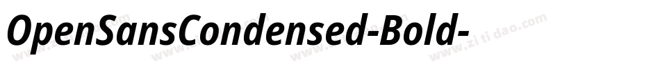 OpenSansCondensed-Bold字体转换