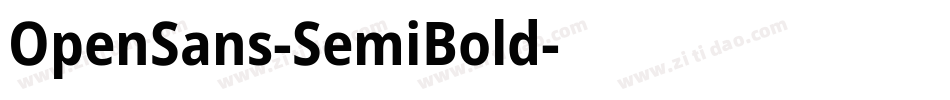 OpenSans-SemiBold字体转换