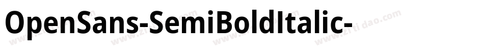 OpenSans-SemiBoldItalic字体转换