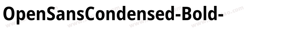 OpenSansCondensed-Bold字体转换