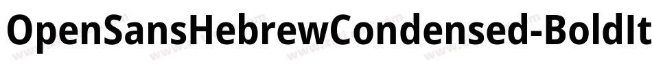 OpenSansHebrewCondensed-BoldItalic字体转换