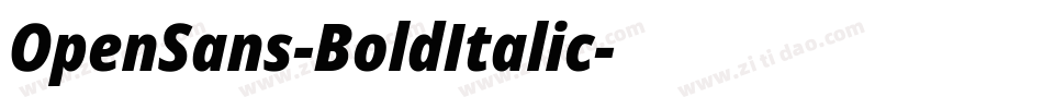 OpenSans-BoldItalic字体转换